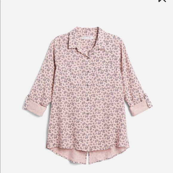 Billy T Chambray button down top - M - Picture 2 of 3